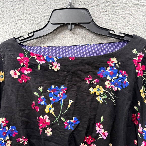 Anthropologie Maeve Adelaide Top Blouse Black Floral Crop Dolman Sleeve Women SP - Picture 16 of 16
